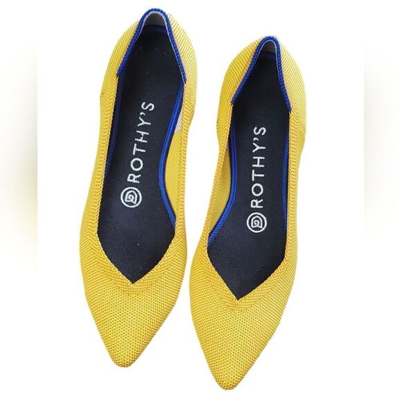 Rothy's Mustard Yellow Ballet Flats - Picture 1 of 5